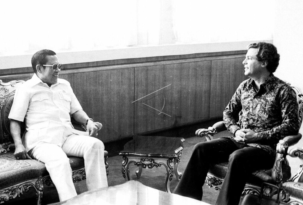 Information Minister Ali Moertopo Welcomes Frank Winstein