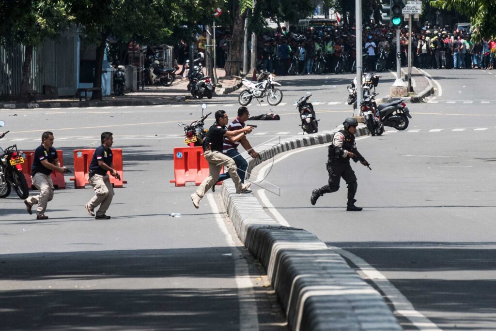 EXPLOSION AT POLICE POST IN JAKARTA