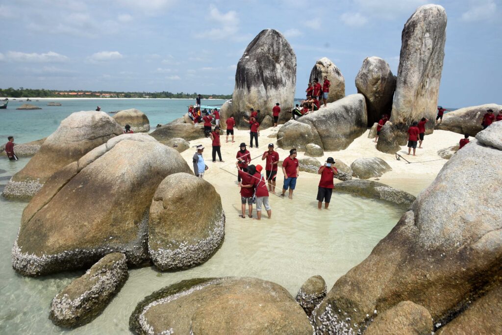 GRANITE STONES IN BATU BELAYAR BELITUNG
