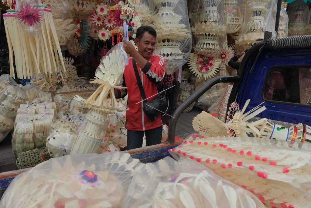 THE DAY BEFORE GALUNGAN FESTIVAL IN BALI