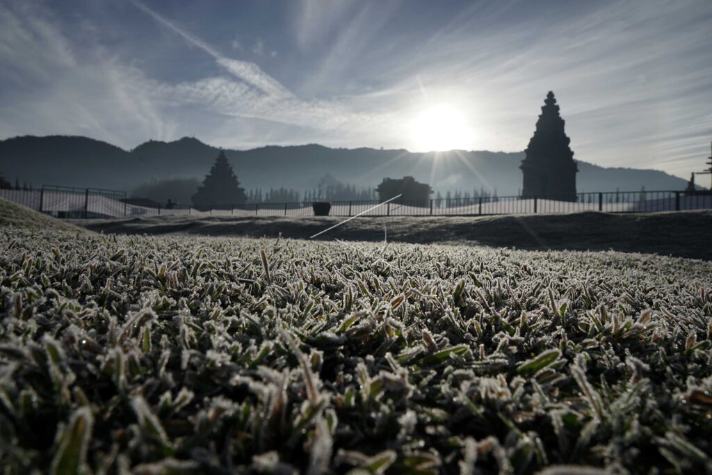 Frost Covered Arjuna Temple