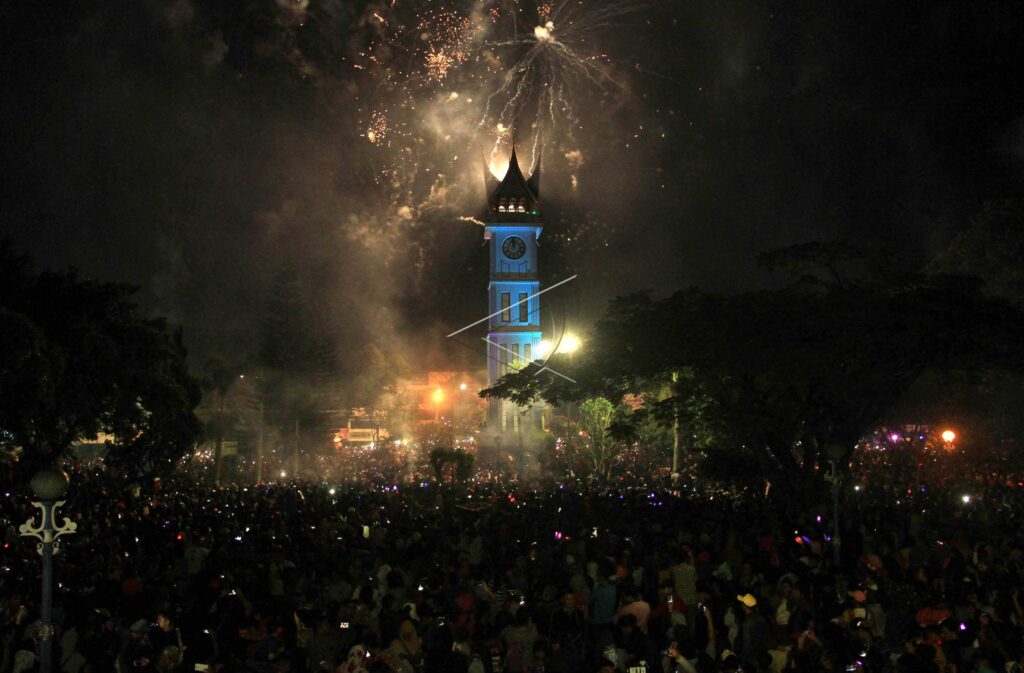 FIREWORKS PARTY AT JAM GADANG