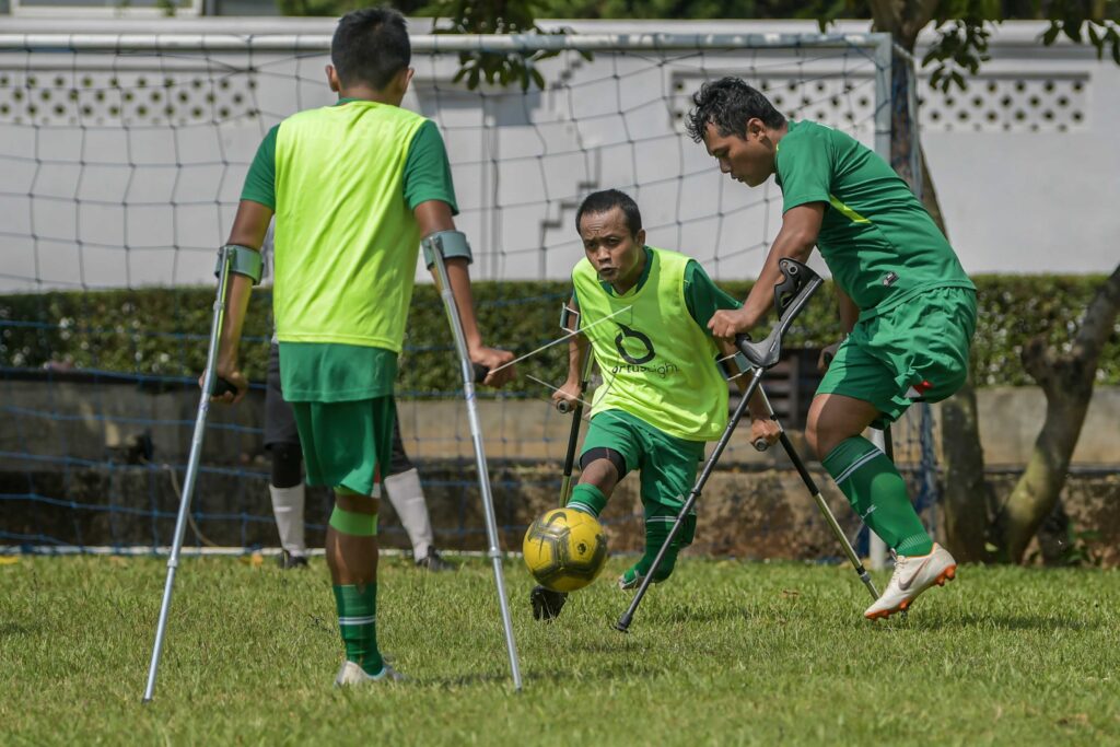 LATIHAN JELANG PIALA ASIA AMPUTEE FOOTBALL