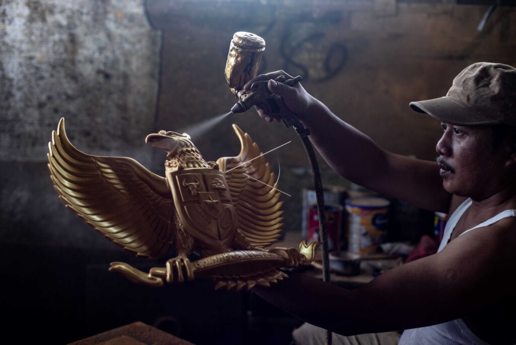 PRODUCTION OF GARUDA PANCASILA STATUE