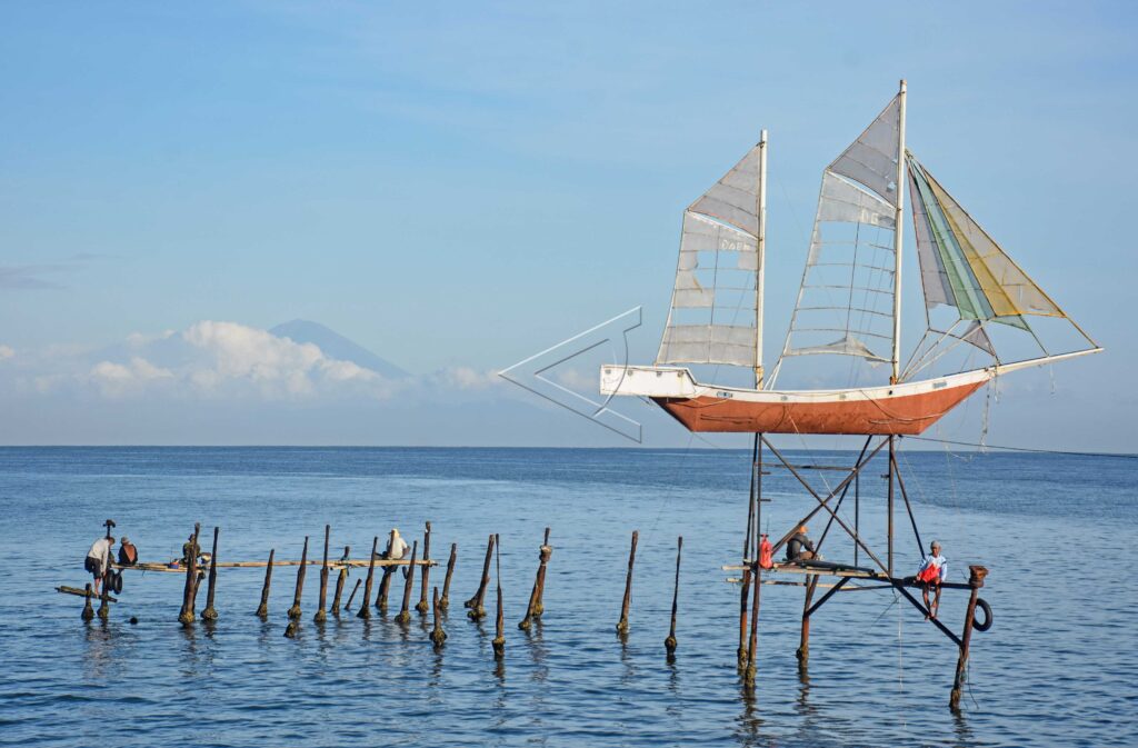 MOUNT AGUNG BALI FROM AMPENAN BEACH