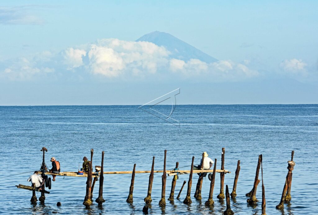 MOUNT AGUNG BALI FROM AMPENAN BEACH