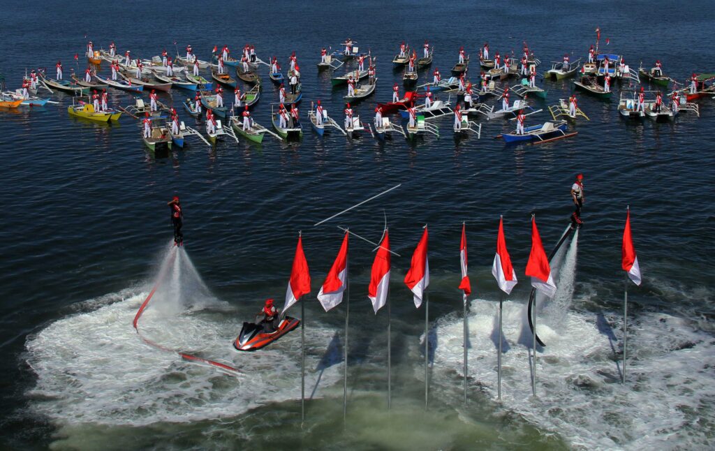 INDONESIA’S INDEPENDENCE  ANNIVERSARY CEREMONY IN LOSARI BEACH