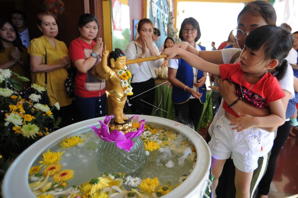 RUPANG BUDDHA BATHING ON VESAK DAY