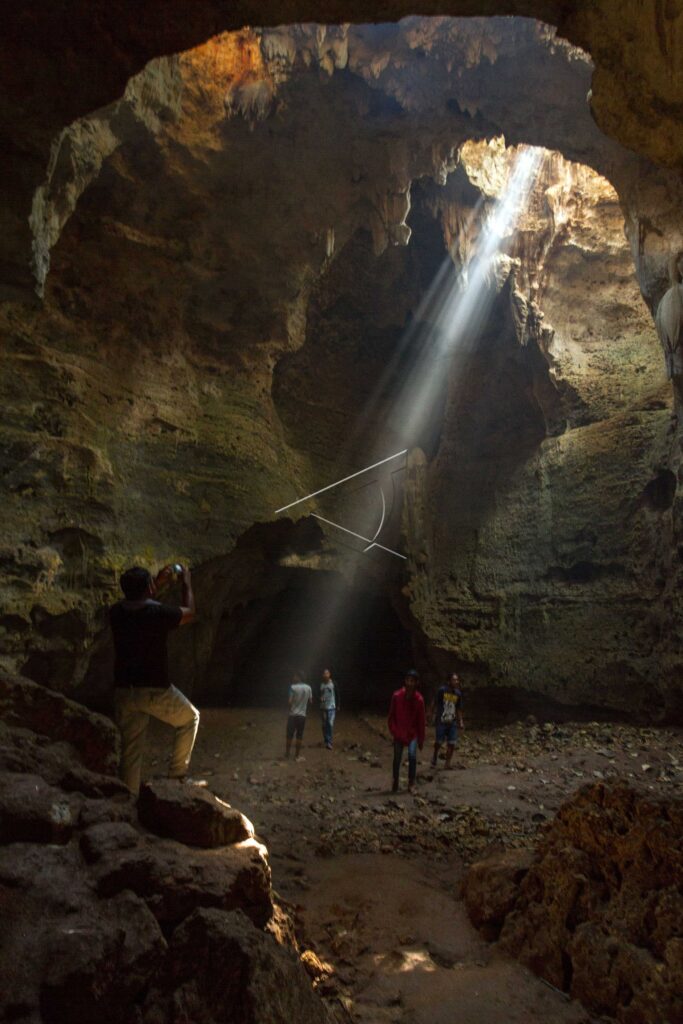 TOURING THE TERAWANG CAVE